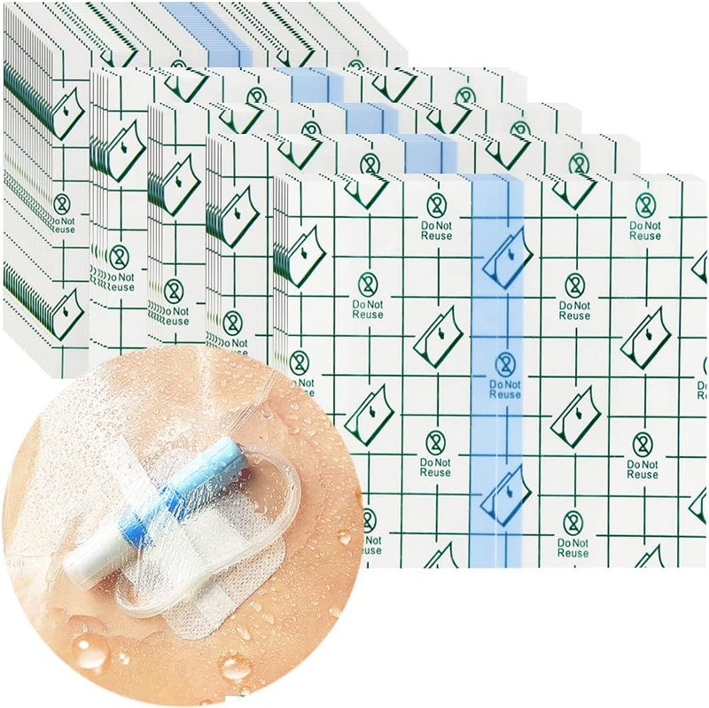 EaseToU 6"x10" Waterproof Dialysis Catheter Shower Cover Chest Port Shield Protector for Central Line G Feeding Tubes Transparent Wound Dressing, Pack of 50 - Image 1